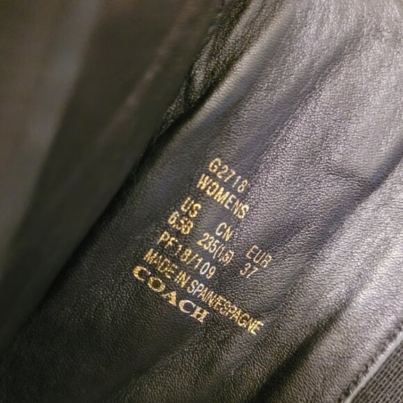 COACH Snakeskin Patchwork Lace Up Boots - Picture 9 of 11